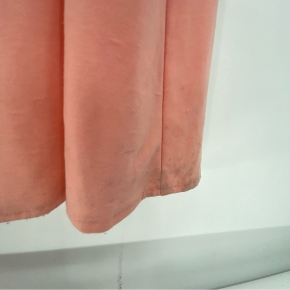 Cache Elegant Rhinestone Embellished Coral Pink Evening Gown (flawed) - Picture 15 of 16